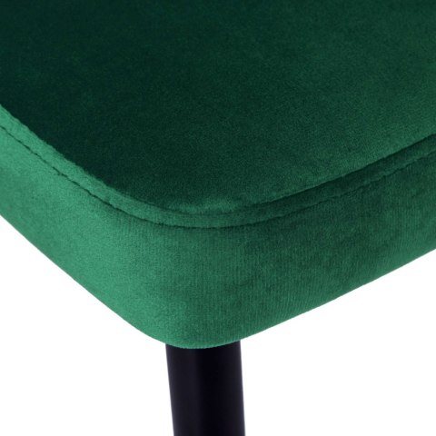 Krzesło welurowe LINCOLN VELVET ciemnozielone