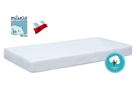 Prześcieradło  Milusie Jersey 100% bawełna 120x60 (biały)
