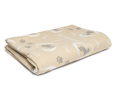 Kocyk polarowy Psie Historie 90x90 (Corgi szare)