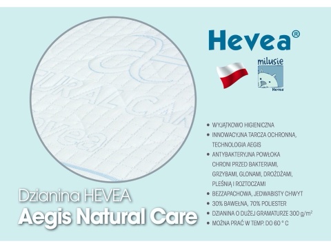 Materac nawierzchniowy Lateksowy 200x120 AEGIS NATURAL CARE