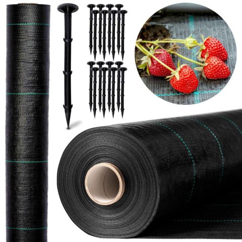 Agrotkanina czarna 70g 1,1 x 50 m + 50 szpilek