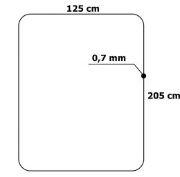 Mata ochronna pod fotel PC 125x205 cm 0,7 mm