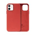 Crong Essential Cover - Etui ze skóry ekologicznej iPhone 12 / iPhone 12 Pro (czerwony)