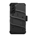 ZIZO BOLT Series - Pancerne etui Samsung Galaxy S22+ ze szkłem 9H na ekran + uchwyt z podstawką (czarny)