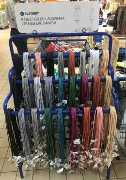 STOJAK EKSPOZYCYJNY STALOWY NA KABLE / PASKI / KRAWATY - 27 PRZEGRÓDEK