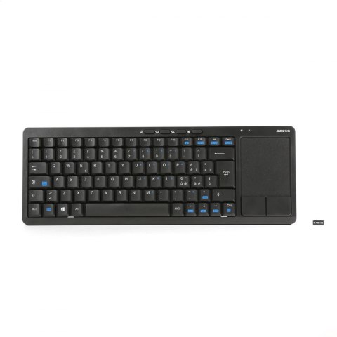 OMEGA KEYBOARD IT WIRELESS FOR SMART TV TOUCHPAD ITALIAN LAYOUT BLACK [44424]