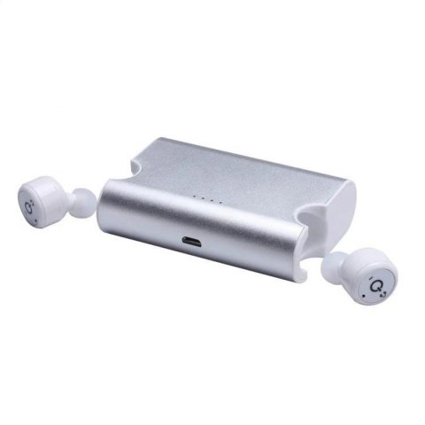 PLATINET IN_EAR EARPHONES BLUETOOTH SPORT SŁUCHAWKI DOUSZNE + CHARGING STATION WHITE [44857] TE