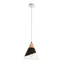 PLATINET PENDANT LAMP LAMPA SUFITOWA IRIS E27 METAL + WOOD BLACK [44023]