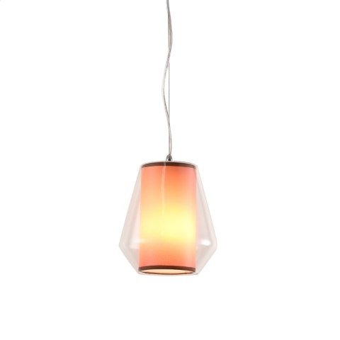 PLATINET PENDANT LAMP LAMPA SUFITOWA SELENE E27 GLASS + FABRIC CLEAR [44020]