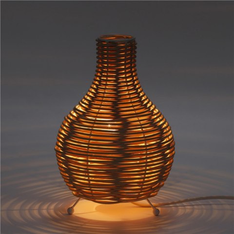 PLATINET TABLE RATTAN LAMP LIGHT BROWN S SHAPE MALE [45755]