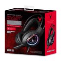 VARR GAMING HEADPHONES RGB SŁUCHAWKI Z MIKROFONEM STEREO 3,5MM USB BLACK [45559] TE