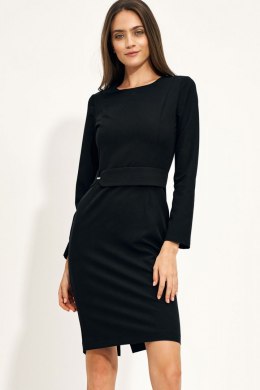 Sukienka Czarna ołówkowa sukienka S206 Black - Nife Nife