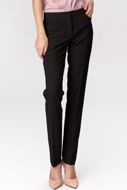 Czarne klasyczne spodnie damskie SD39 Black - Nife