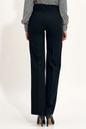 Czarne spodnie typu wide leg SD68 Black - Nife