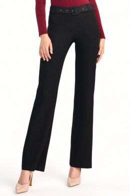 Czarne spodnie z rozszerzaną nogawką SD61 Black - Nife Nife