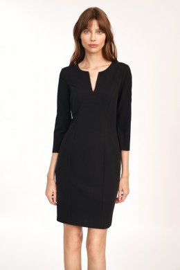Sukienka Dopasowana czarna sukienka mini S185 Black - Nife Nife