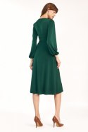 Sukienka Klasyczna zielona sukienka midi S194 Green - Nife Nife