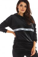 Bluza Damska Model A371 Black Welur - awama Awama