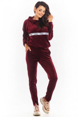 Bluza Damska Model A371 Bordo Welur - awama Awama