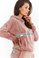 Bluza Damska Model A371 Pink Welur - awama Awama