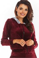 Bluza Damska Model A373 Bordo Welur - awama Awama