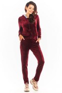 Bluza Damska Model A373 Bordo Welur - awama Awama