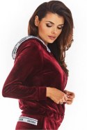 Bluza Damska Model A373 Bordo Welur - awama Awama