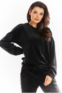 Bluza Damska Model A374 Black Welur - awama Awama