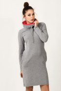 Sukienka model Kaja Light Gray/Coral - Tessita Tessita