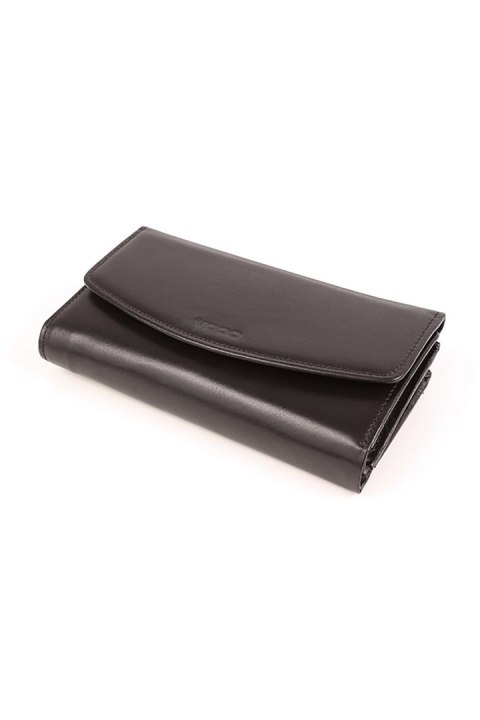 Duży skórzany portfel damski PPD6 Black - Verosoft Verosoft
