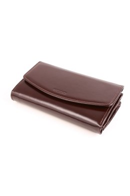 Duży skórzany portfel damski PPD6 Brown - Verosoft