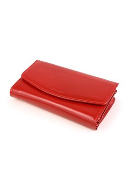 Duży skórzany portfel damski PPD6 Red - Verosoft