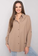 Koszula Damska Model EM-KS-004.42 Dark Beige - Ex Moda Ex Moda