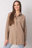 Koszula Damska Model EM-KS-004.42 Dark Beige - Ex Moda Ex Moda