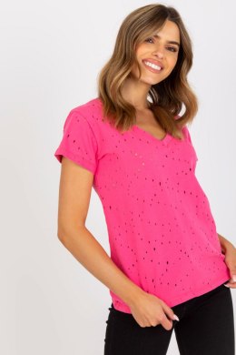 T-shirt Damski Model FA-TS-6967.77P Dark Pink - Fancy Fancy