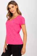 T-shirt Damski Model FA-TS-6967.77P Dark Pink - Fancy