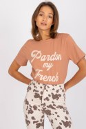 T-shirt Damski Model FA-TS-7677.91P Camel - Fancy Fancy