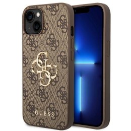 Guess 4G Big Metal Logo - Etui iPhone 14 (brązowy)