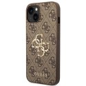 Guess 4G Big Metal Logo - Etui iPhone 14 (brązowy)