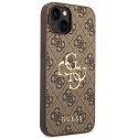 Guess 4G Big Metal Logo - Etui iPhone 14 (brązowy)