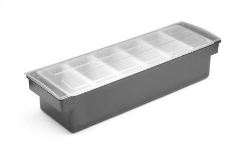 Pojemnik barmański na dodatki do drinków - 6 wkładów, Bar up, 480x150x(H)100mm