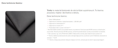 Łóżko tapicerowane GEORGIA TRINITY (GRAFITOWY) 160x200 metalowy stelaż