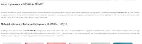 Łóżko tapicerowane GEORGIA TRINITY (SZARY) 90x200 metalowy stelaż