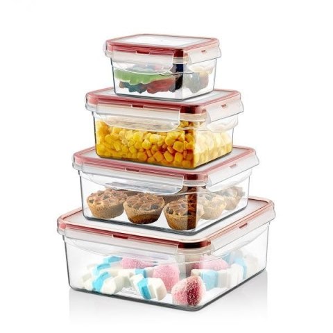 Pojemnik plastikowy 2,3L KWADRAT SAVER BOX z pokrywką Chomik