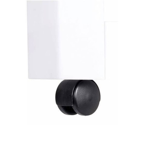 Szafka mobilna 3 półki 60x22x79cm z kółkami, biała Kamai EDA