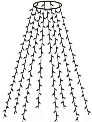 Kurtyna świetlna 160 lampek LED na choinkę Kamai Christmas Decorations