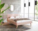 Łóżko tapicerowane KALIFORNIA- TRINITY (jasny róż) 120x200