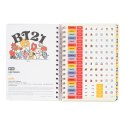 Line Friends BT21 - Kalendarz / Planner szkolny 2021/2022 (biały)