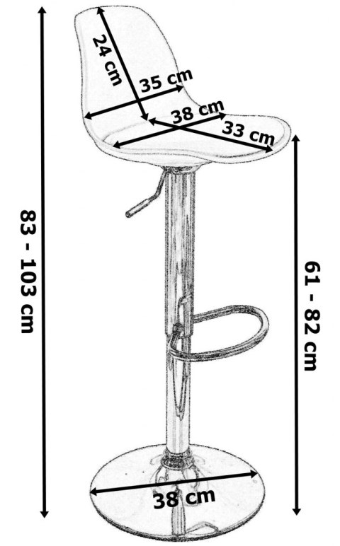 Krzesło barowe RICARDO białe