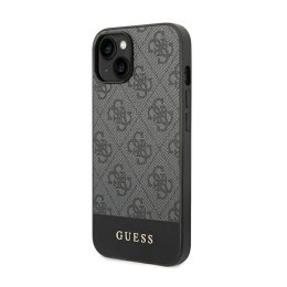 Guess 4G Bottom Stripe Metal Logo Collection - Etui iPhone 14 Plus (szary)